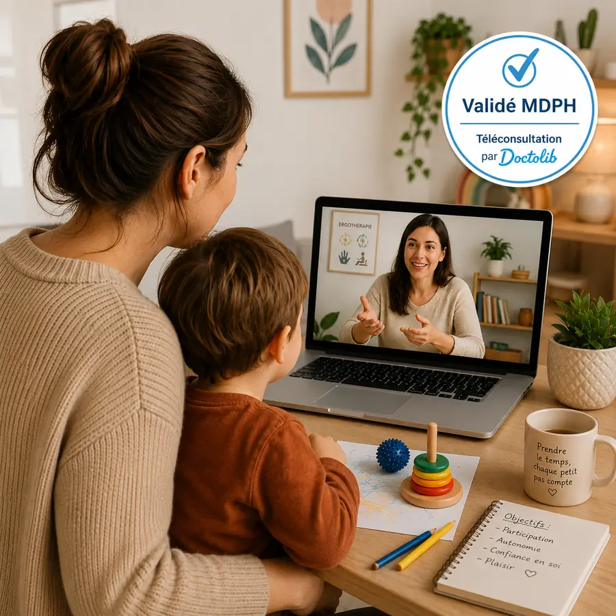 Bilan en ergothérapie en téléconsultation Doctolib pour enfant, Ergothérapeute Antibes
